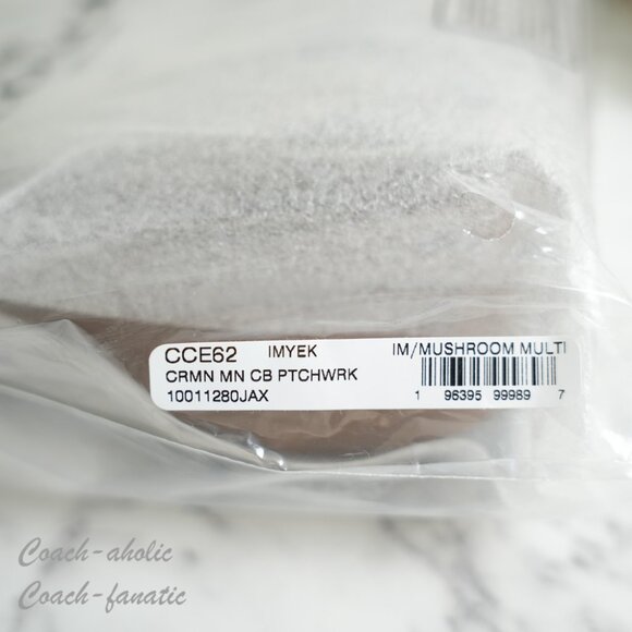 NWT Coach CCE62 Carmen Mini Crossbody Bag With Patchwork in Mushroom *SEALED* - Picture 9 of 9